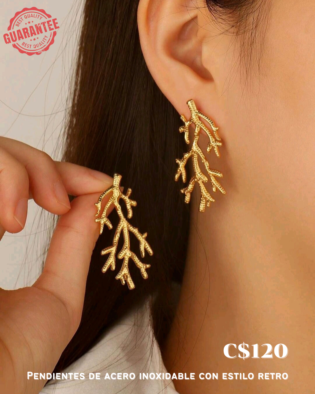 Pendientes de acero inoxidable