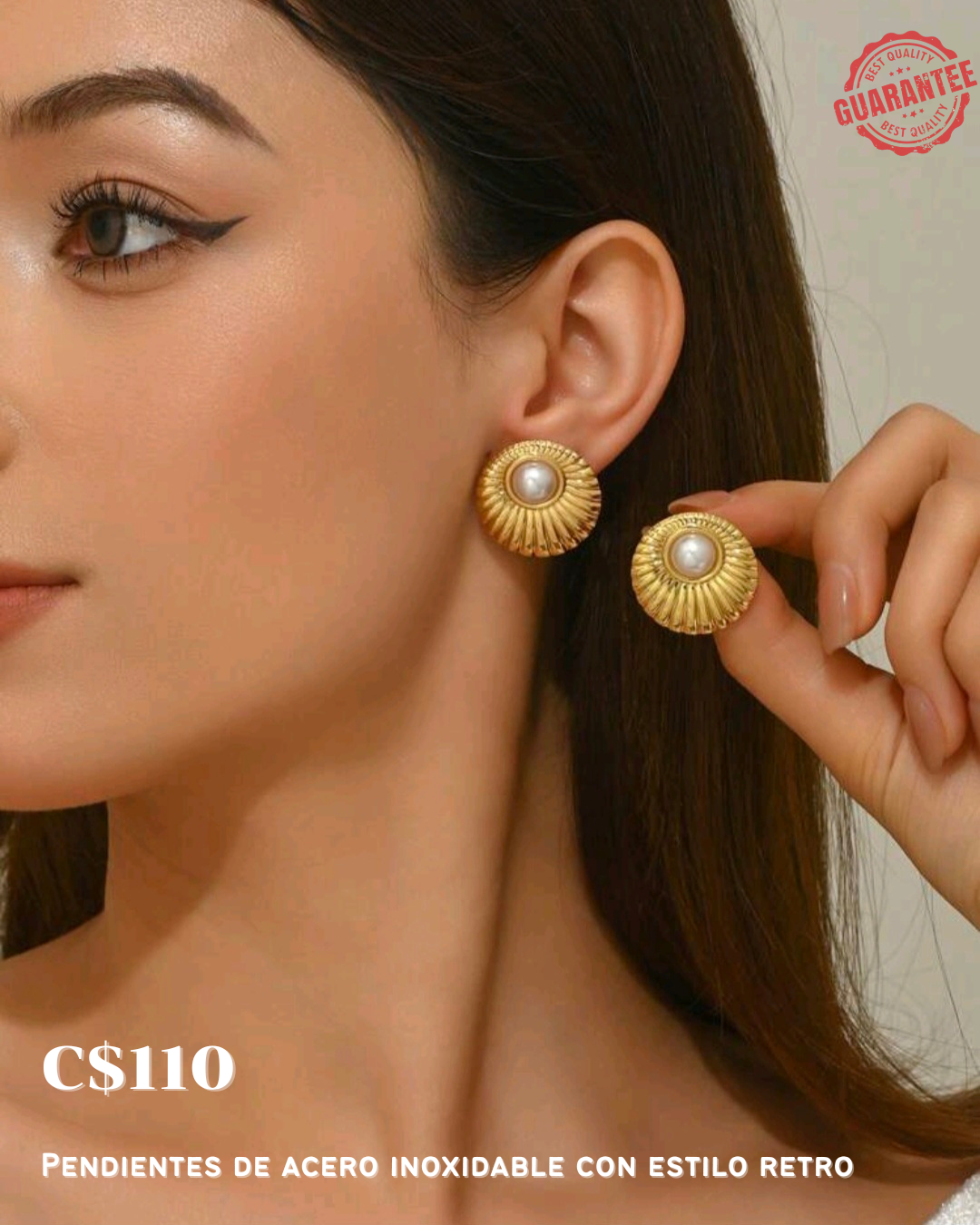 Pendientes de acero inoxidable