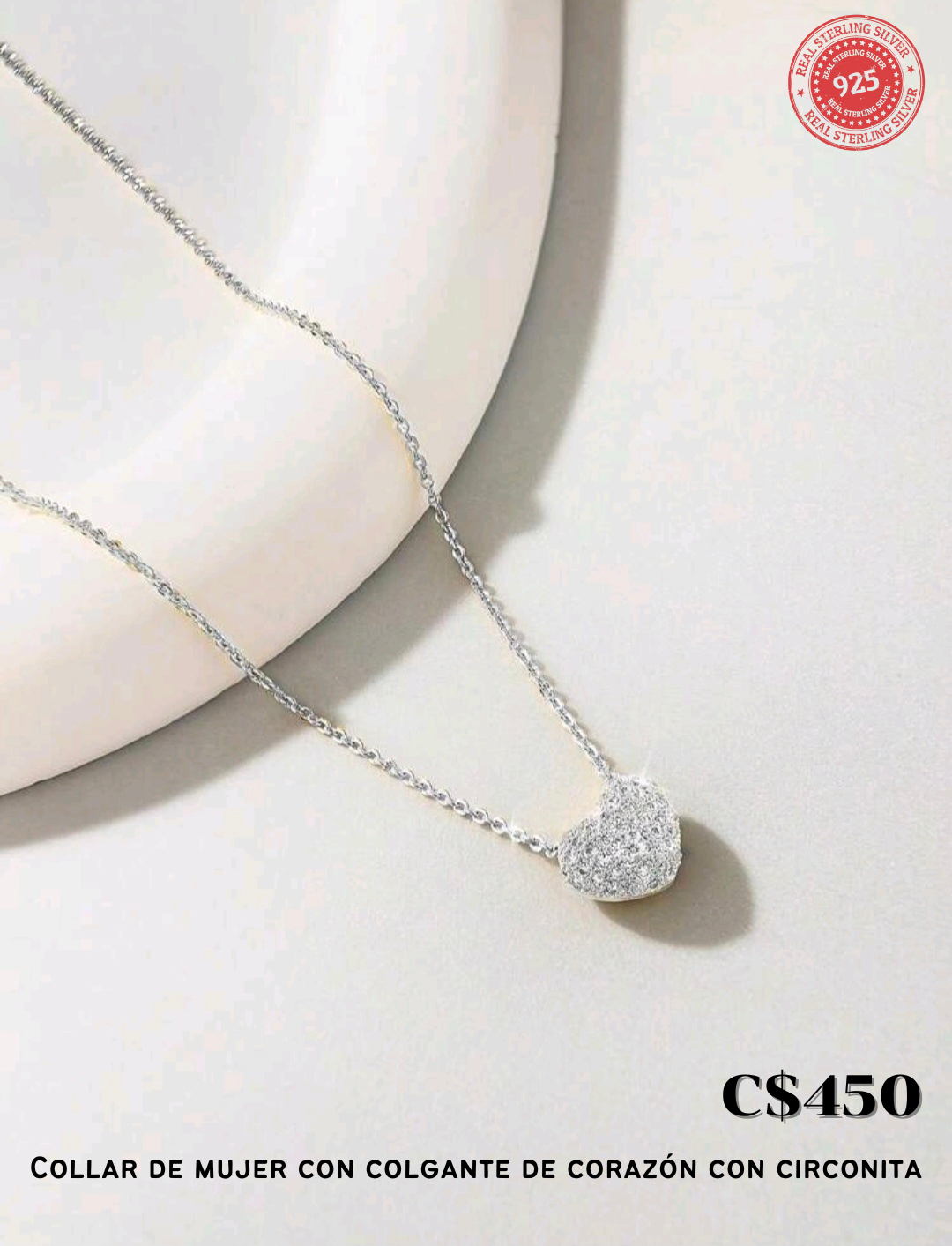Collar con colgante de corazón