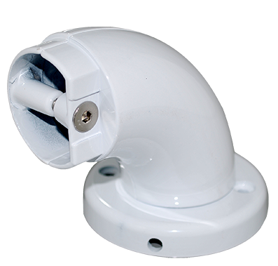 Curva 90 Graus com Canopla para Corrimão em Alumínio