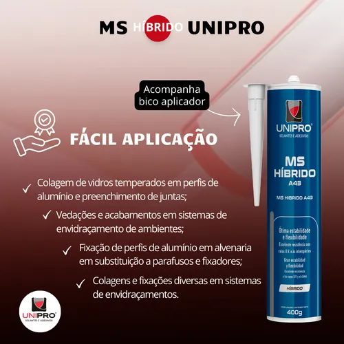 MS HIBRIDO A43 SELANTE ADESIVO DE ALTA PERFORMACE