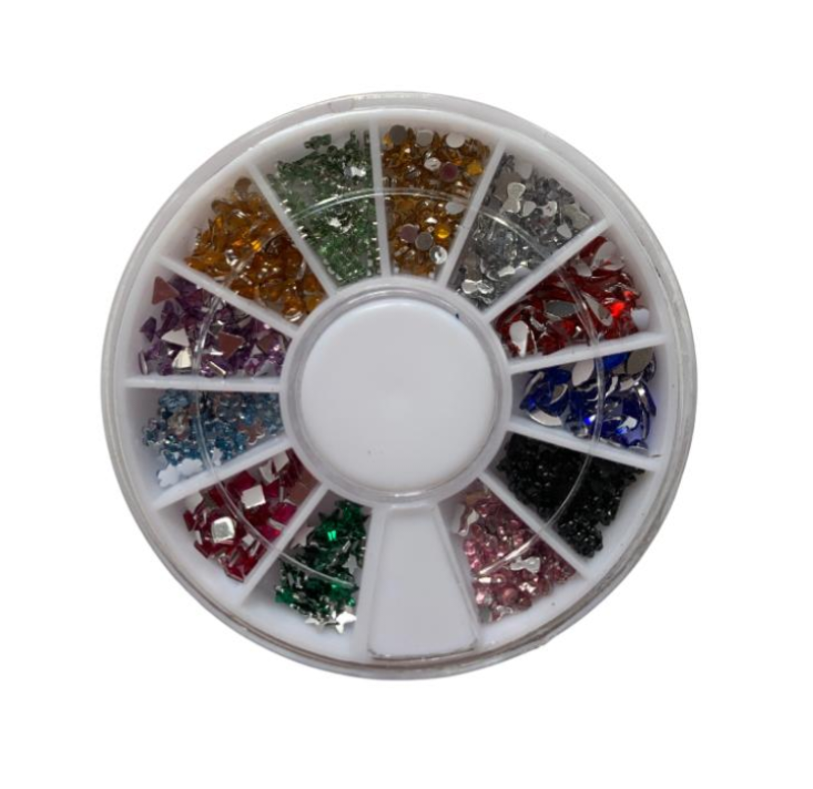 DECORADO GLITER PIEDRAS UÑAS AO-01 	Cod.	3019