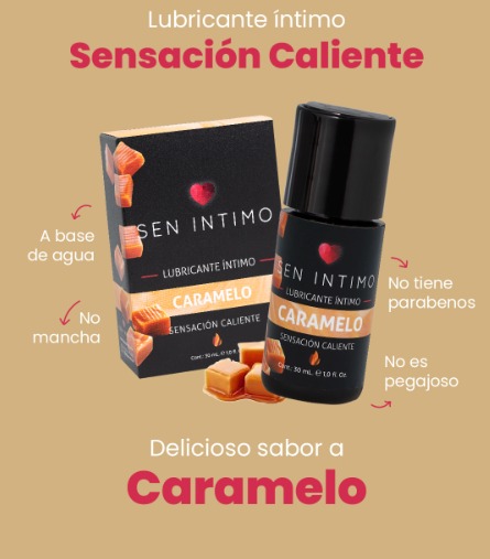 Lubricante Íntimo Caliente sabor a Caramelo 