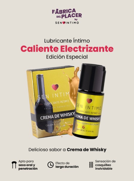 Lubricante Íntimo Electrizante sabor a Crema de Whisky 