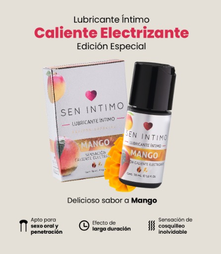 Lubricante Íntimo Electrizante sabor a Mango 