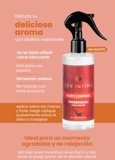 Aceite Corporal Pheromonas para Masaje Corporal Sen Íntimo 250ml