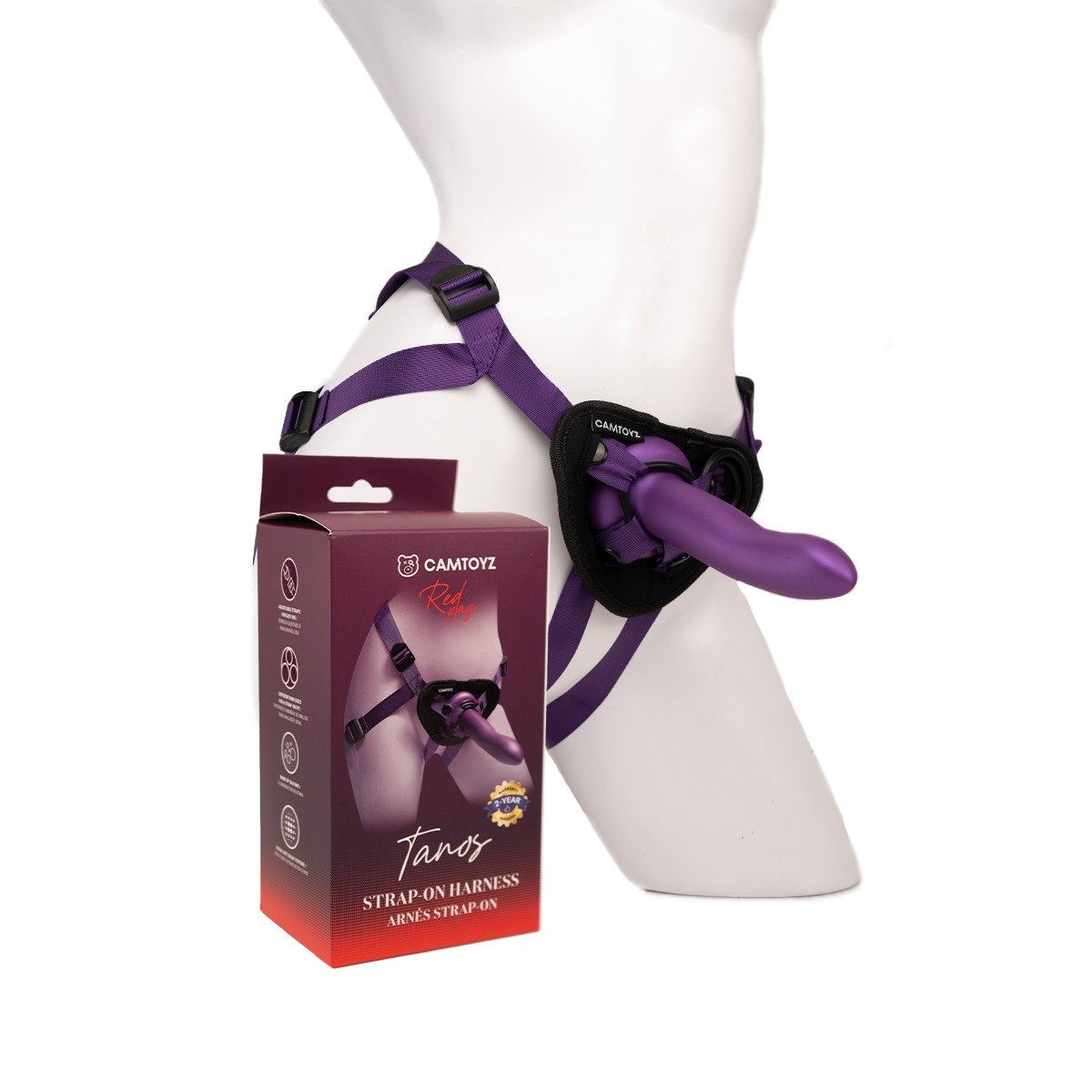 Tanos Arnés Strap-On con Dildo Ultra Suave – Camtoyz