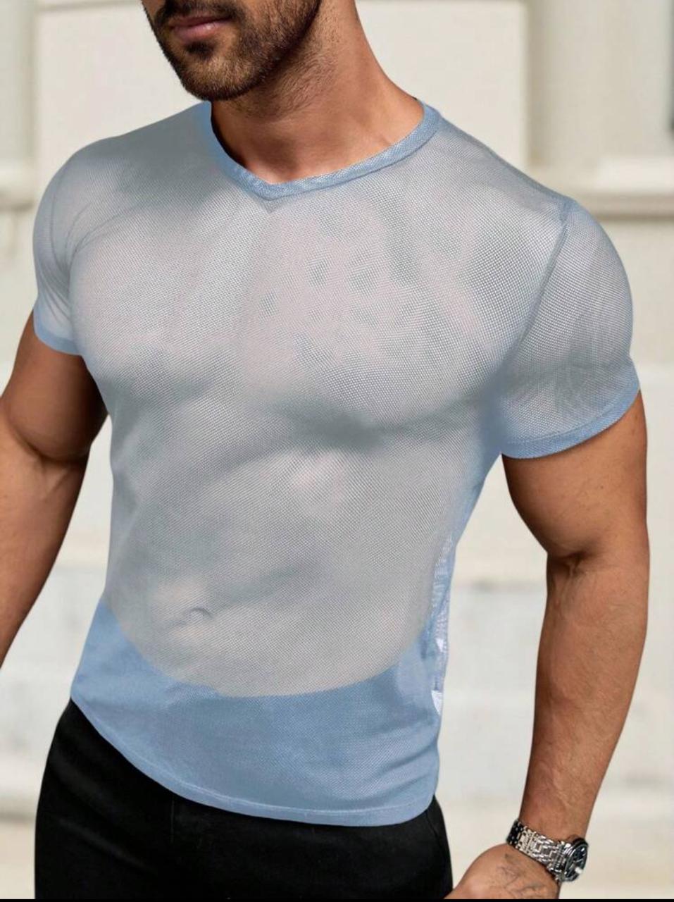 Camiseta transparente para hombre