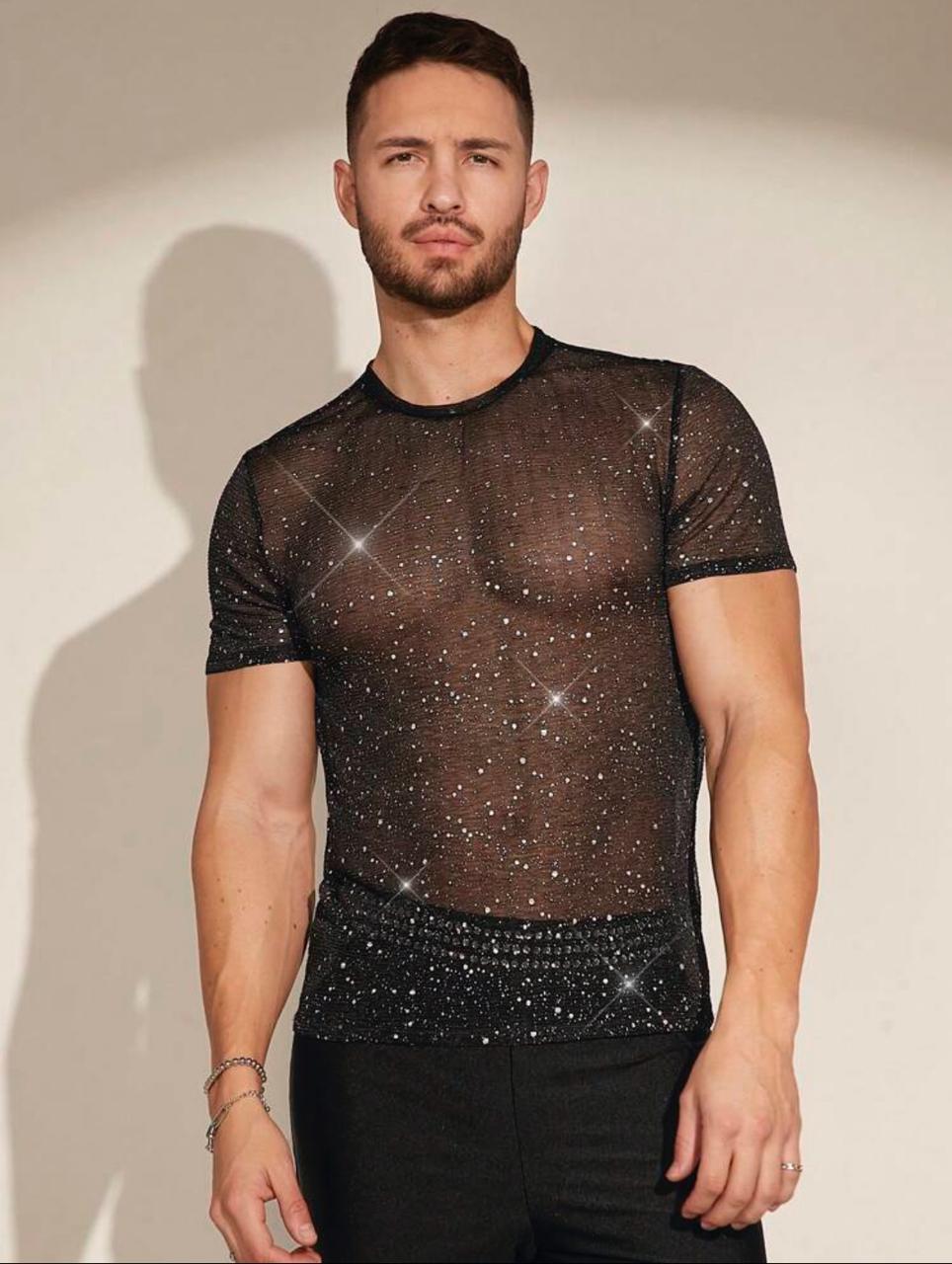 Camiseta transparente brillante