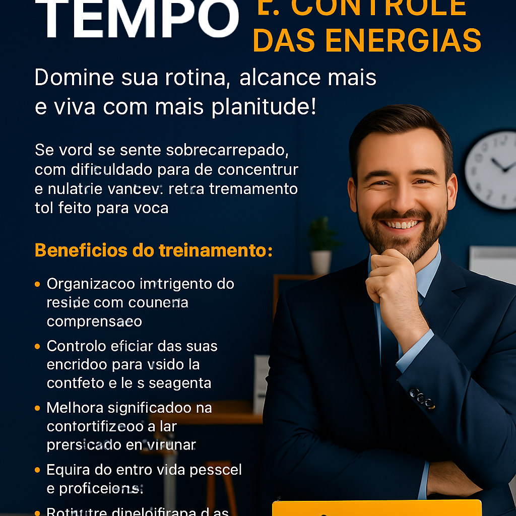 Treinamento Administração do Tempo e Controle das Energias