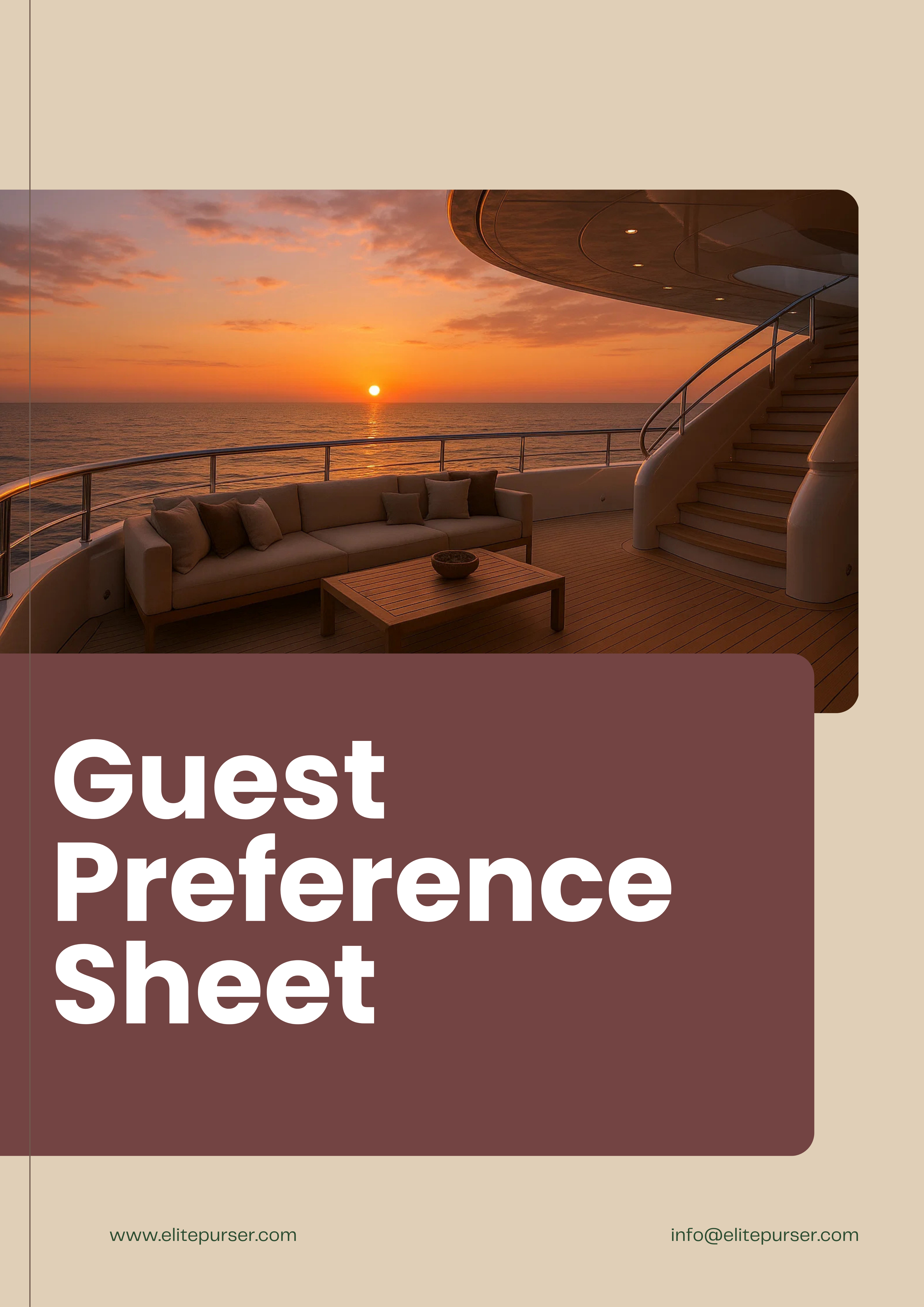 Guest Preference Sheet