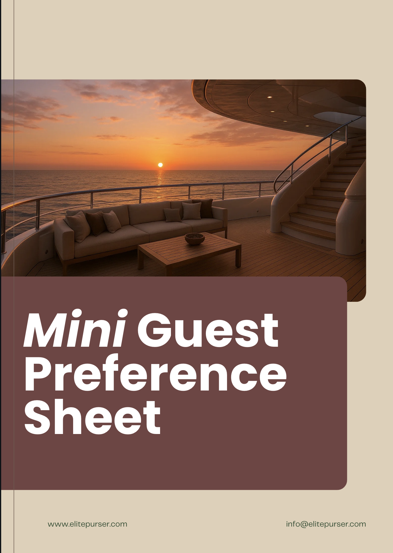 Mini Guest Preference Sheet