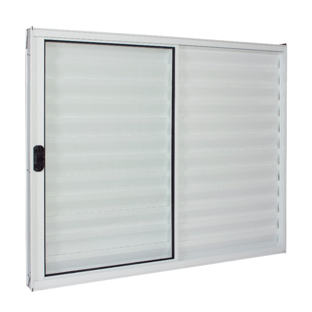 Veneziana 3 Folhas Alumínio Branco sem grade