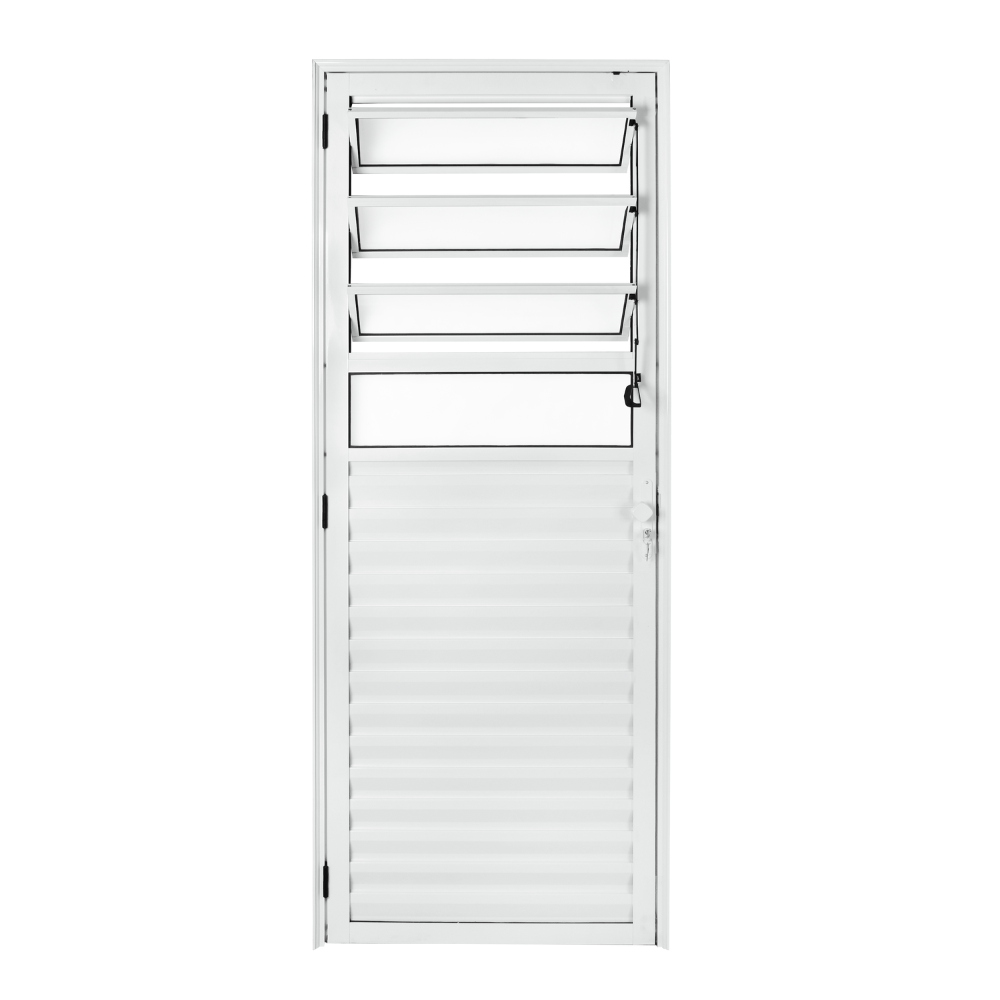 Porta Basculante Branca 1 Seção