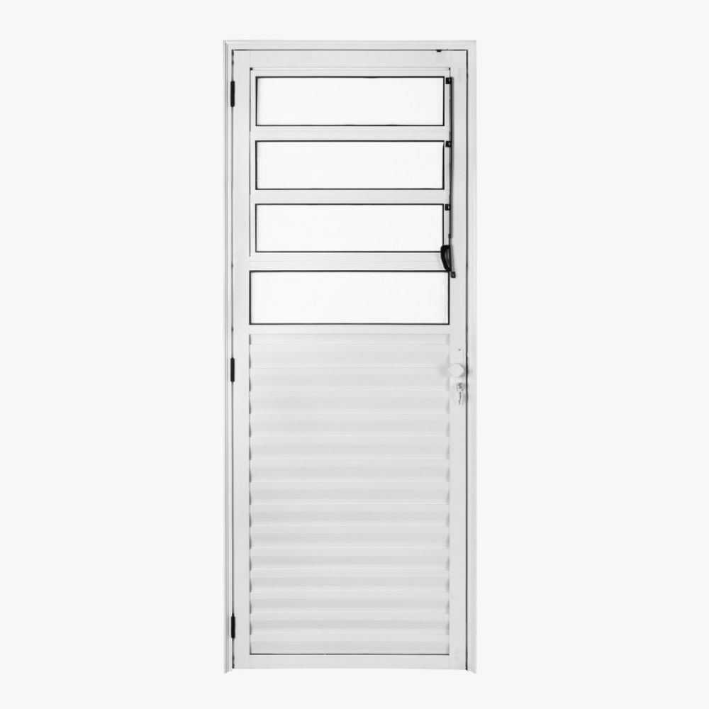 Porta Basculante Branca 1 Seção