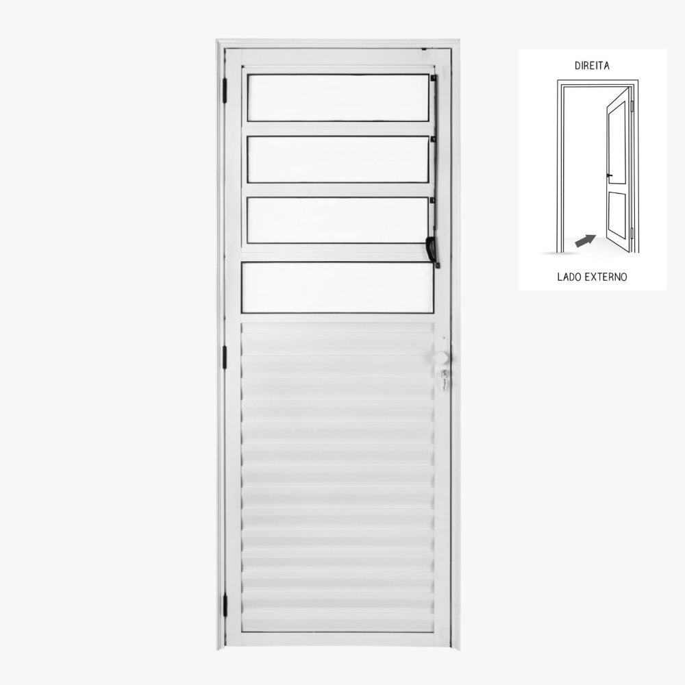 Porta Basculante Branca 1 Seção