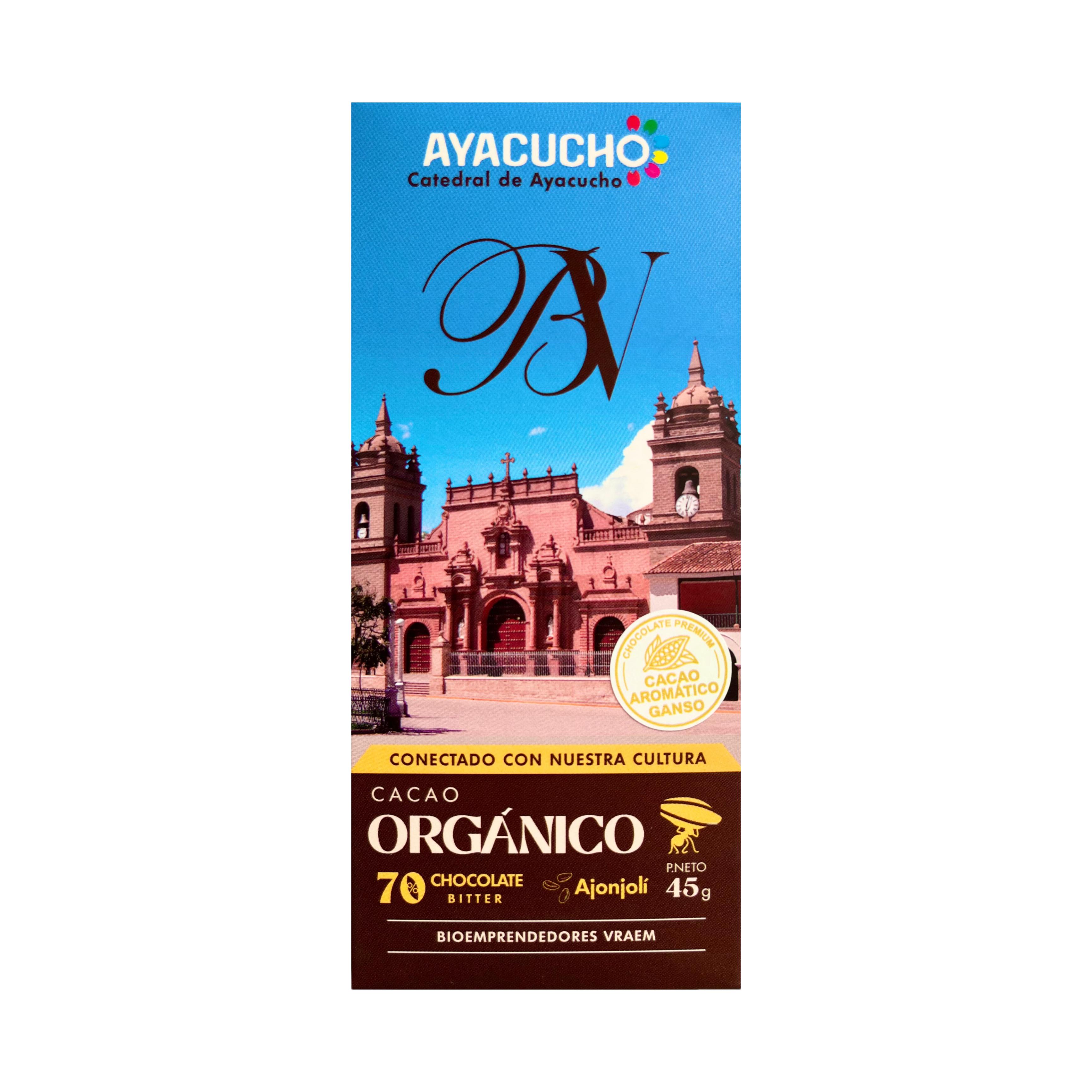 Chocolate 70% cacao aromático Ganso con ajonjolí