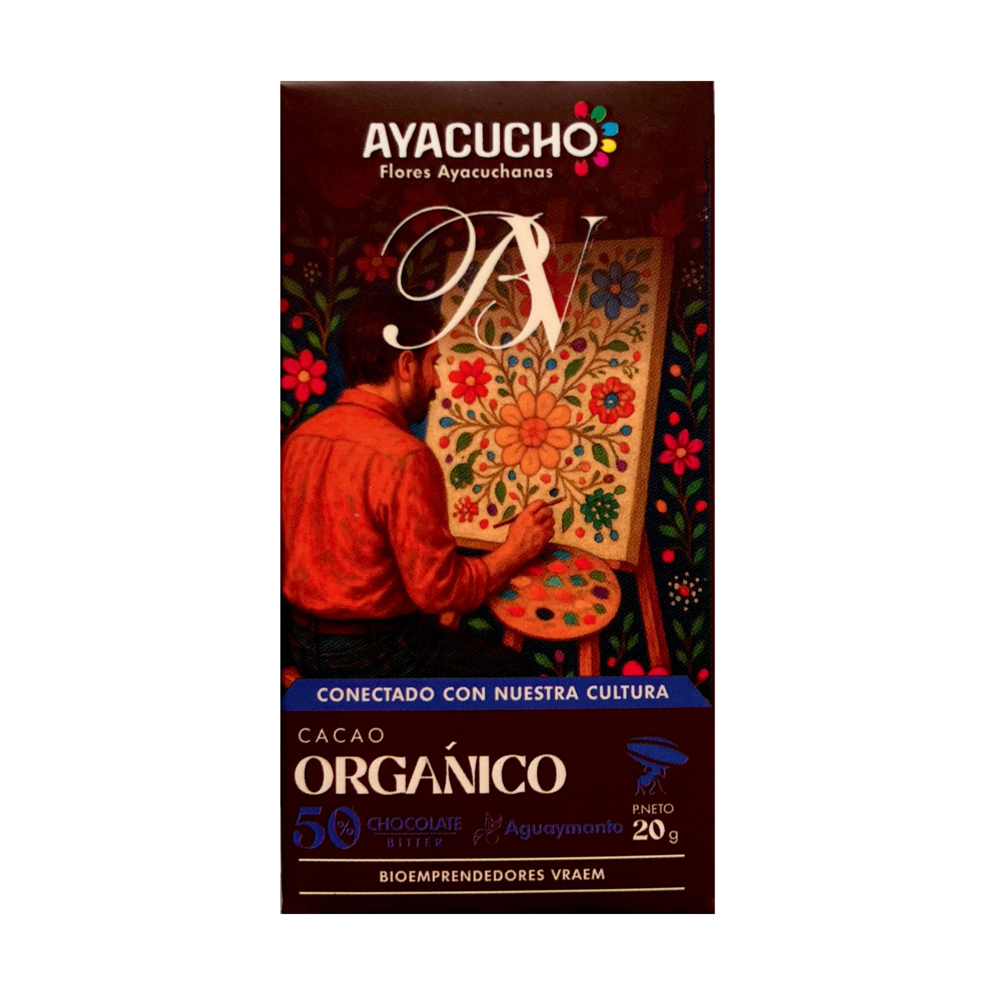 Chocolate 50% cacao orgánico con aguaymanto