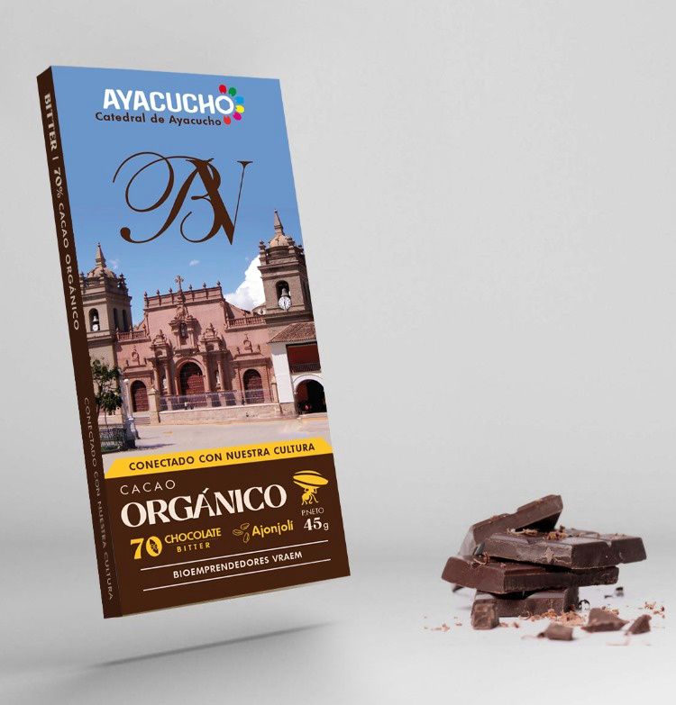 Chocolate 70% cacao aromático Ganso con ajonjolí