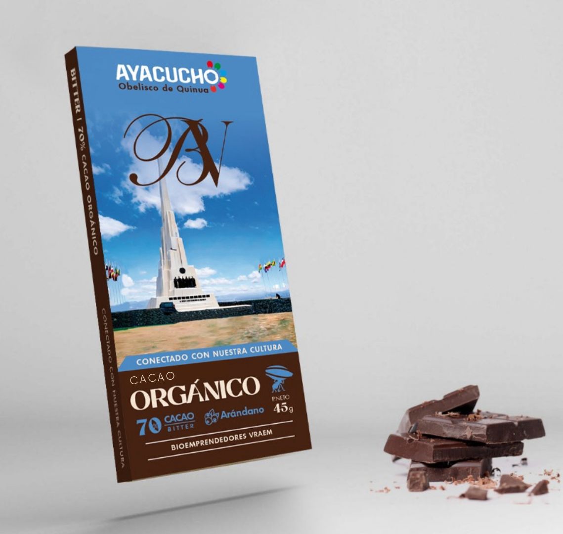 Chocolate 70% cacao aromático Ganso con Arándanos 
