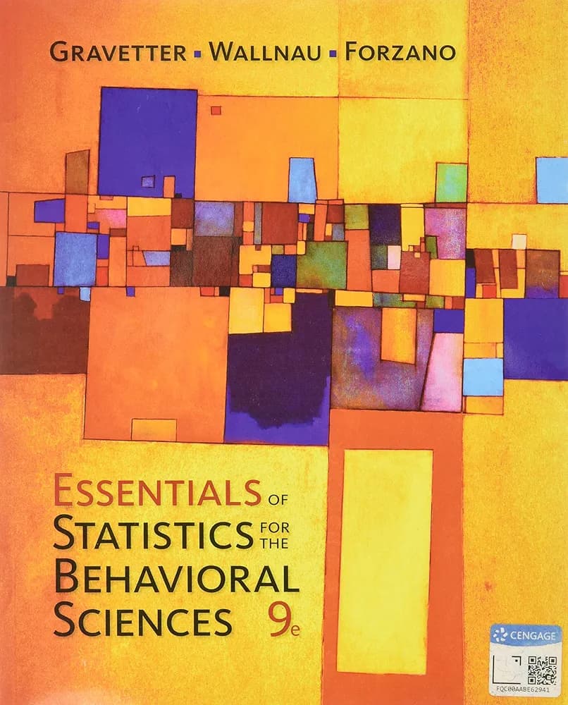 Essentials of Statistics for the Behavioral Sciences (9th Edition)