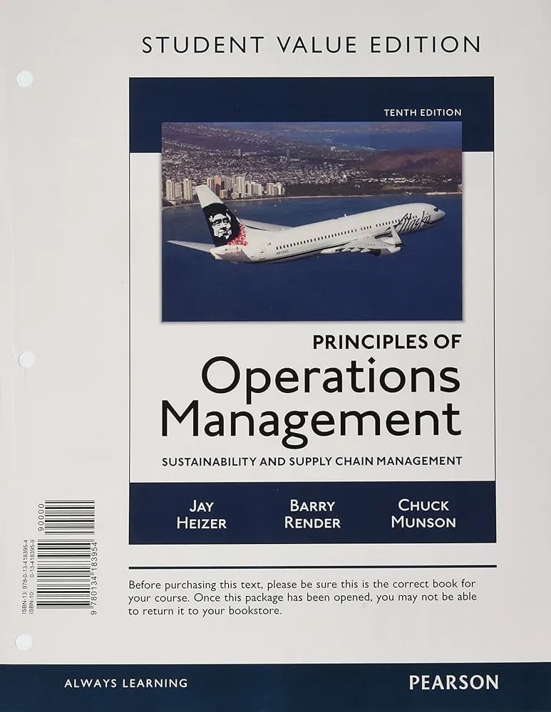 Principles of Operations Management (Student Value Edition, Tenth Edition)