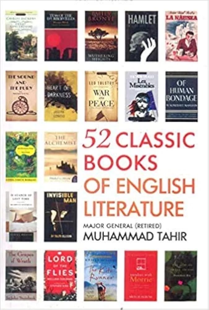 52 Classic Books of English Literature : انگریزی ادب کی 52 کلاسیکی کتابیں۔