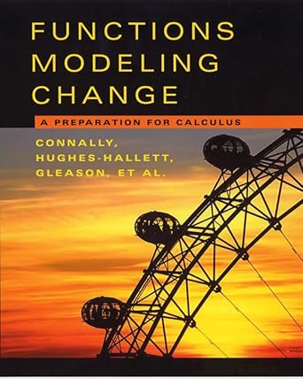Functions Modeling Change: A Preparation for Calculus