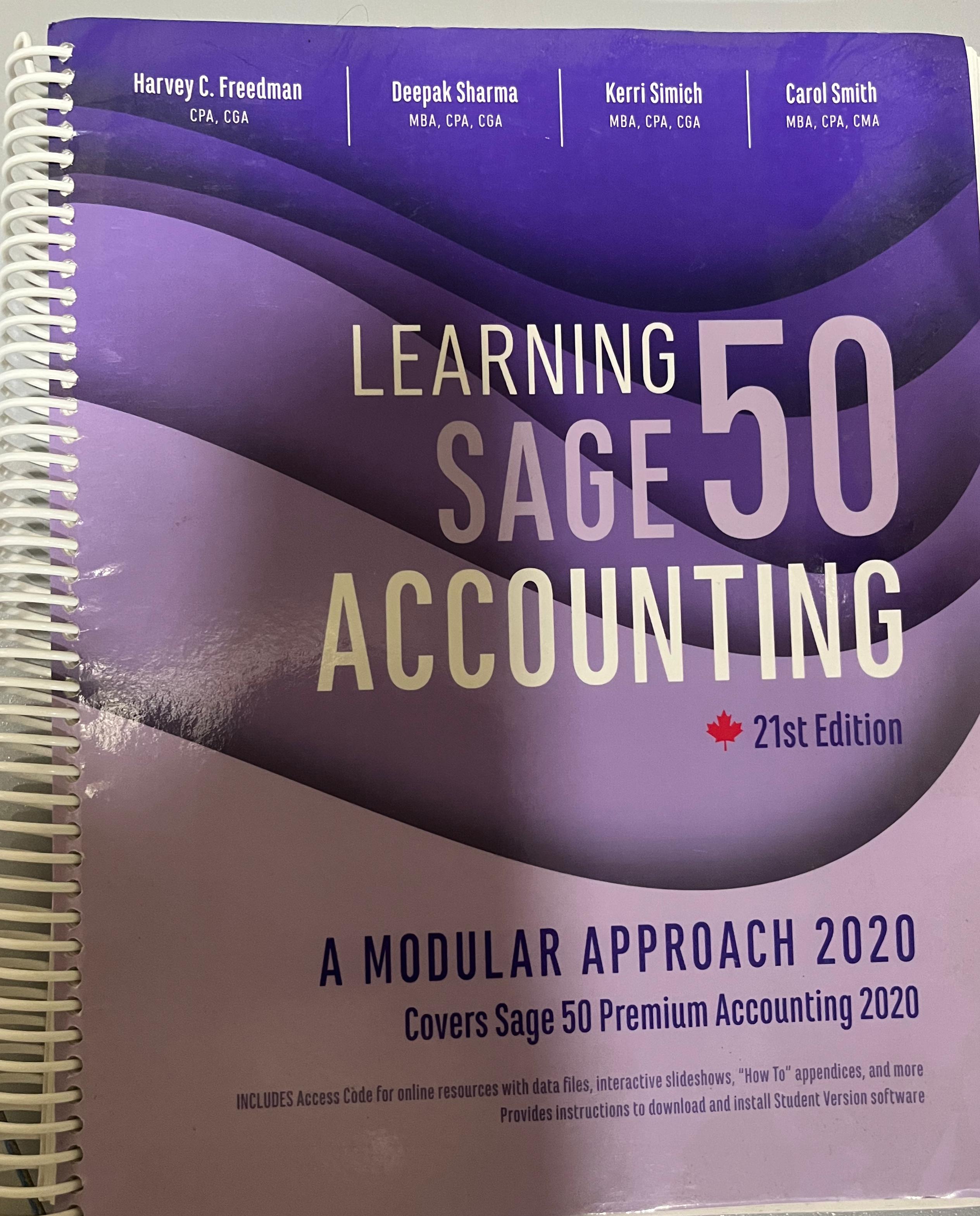 Learning Sage 50 Accounting (21st Edition)
