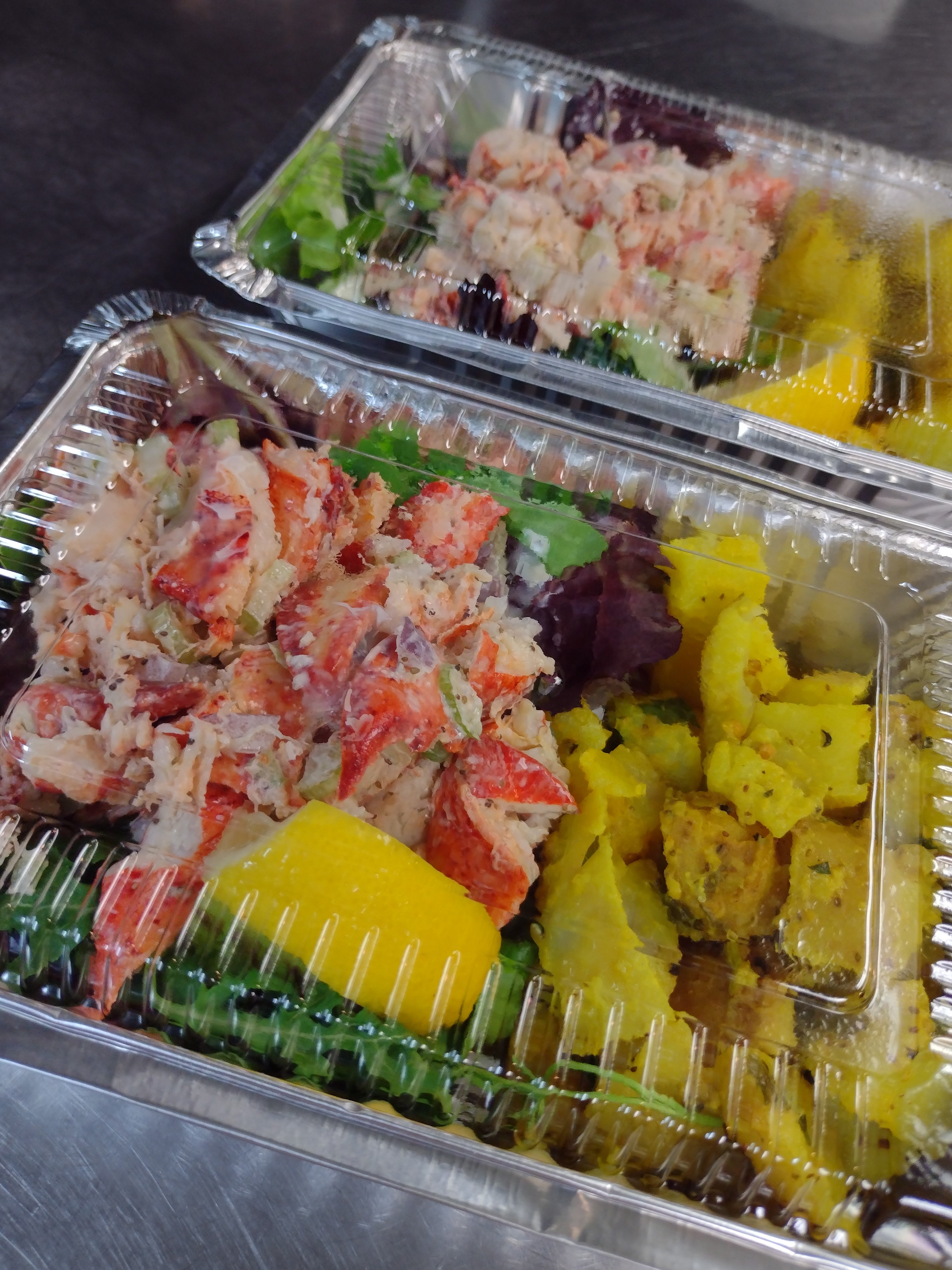 Maine lobster salad plate with one side
