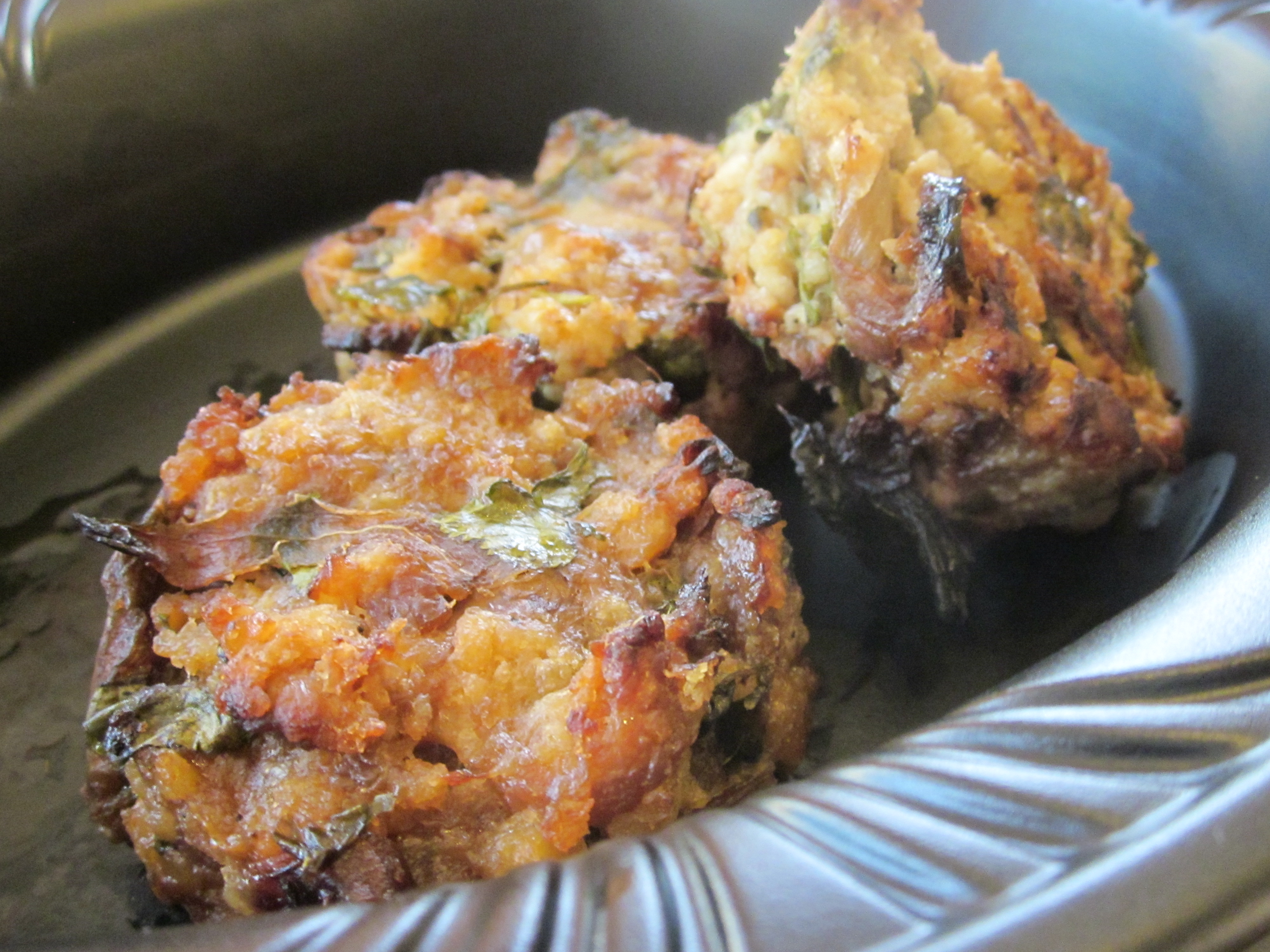 Duck cakes (2) with one side