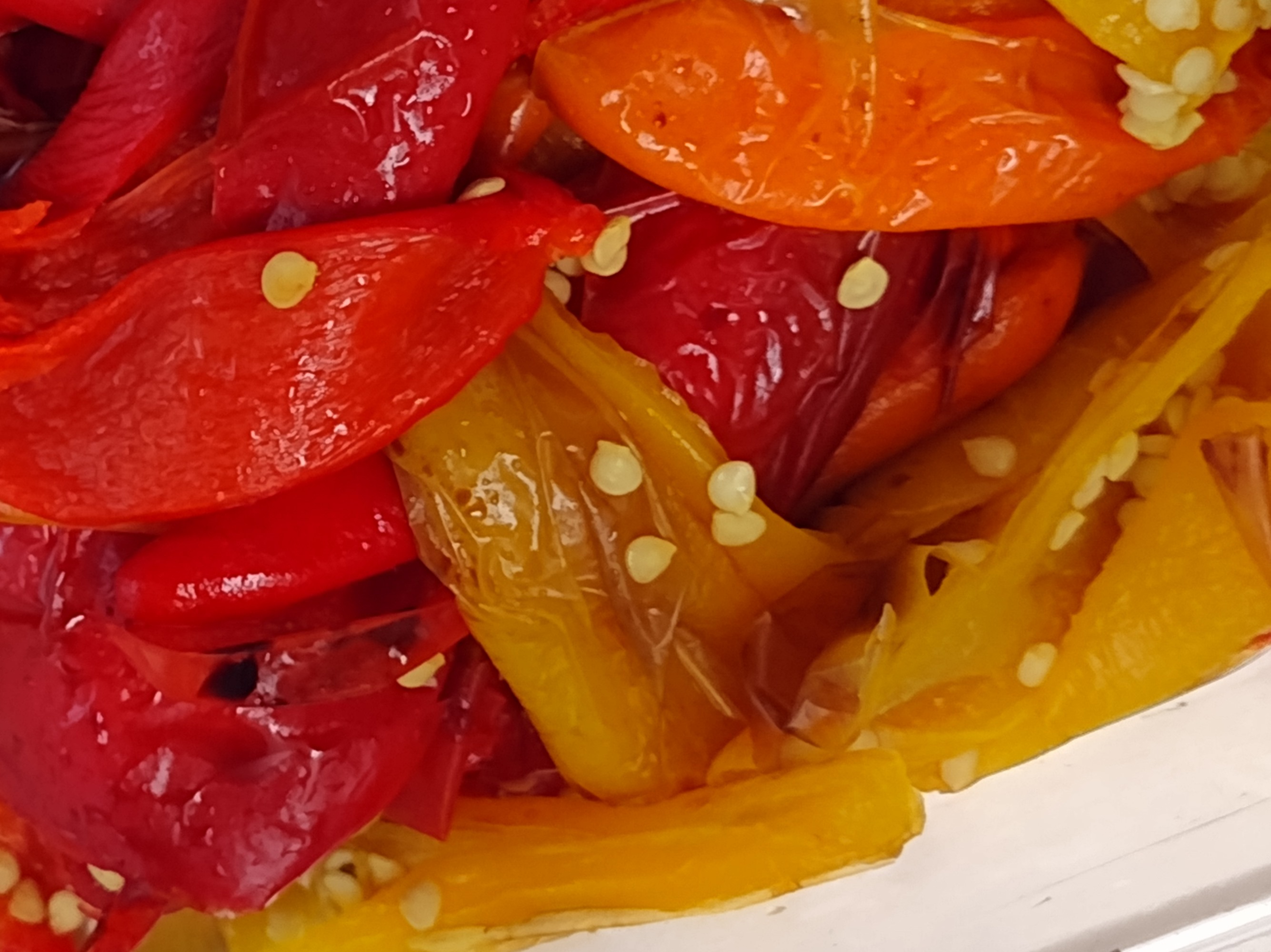 Marinated roasted baby bell peppers 1 pint