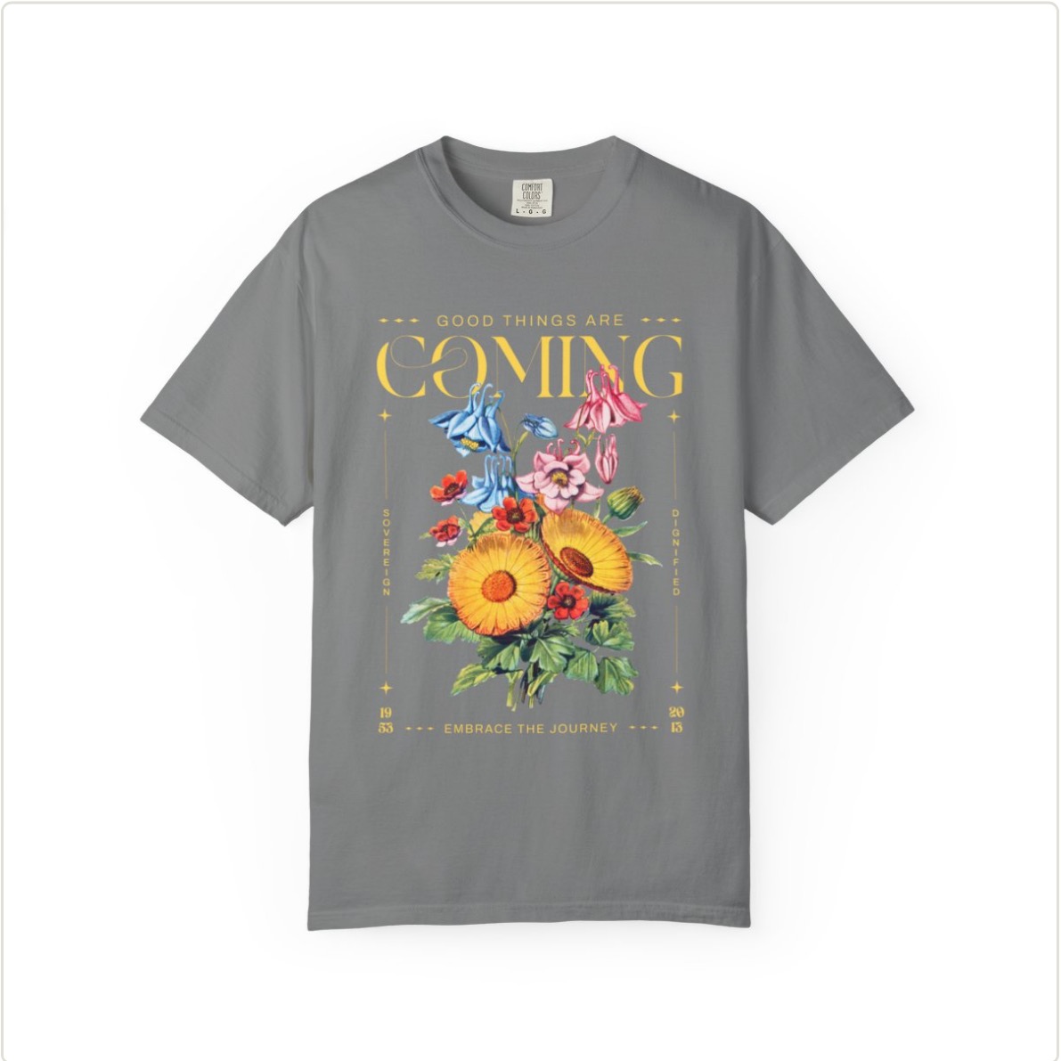 Vibrant Floral T-Shirt, Garden-Themed Tee, Summer Outfit Essential, Gift for Nature Lovers, Eco-Friendly Fashion