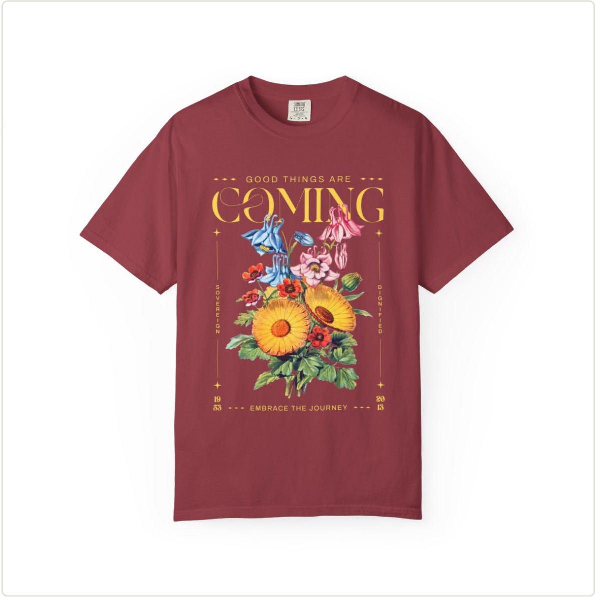 Vibrant Floral T-Shirt, Garden-Themed Tee, Summer Outfit Essential, Gift for Nature Lovers, Eco-Friendly Fashion