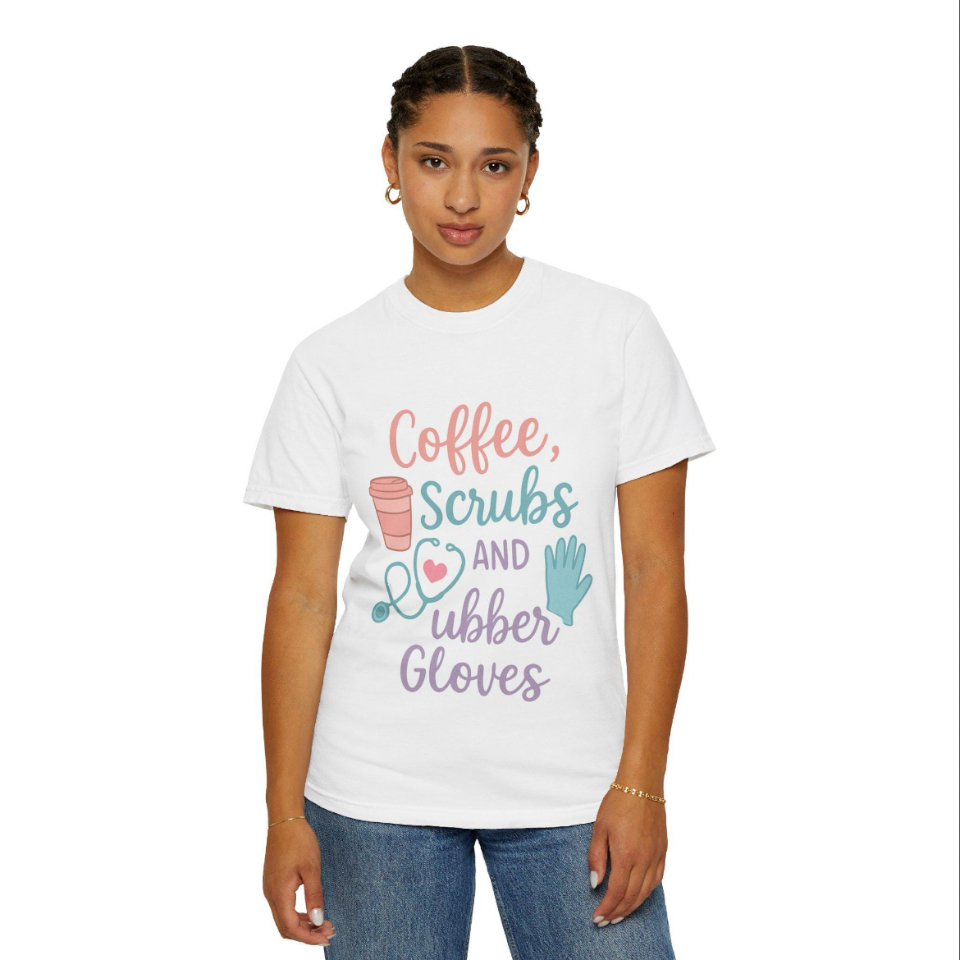 Coffee Scrubs Rubber Gloves T-shirt