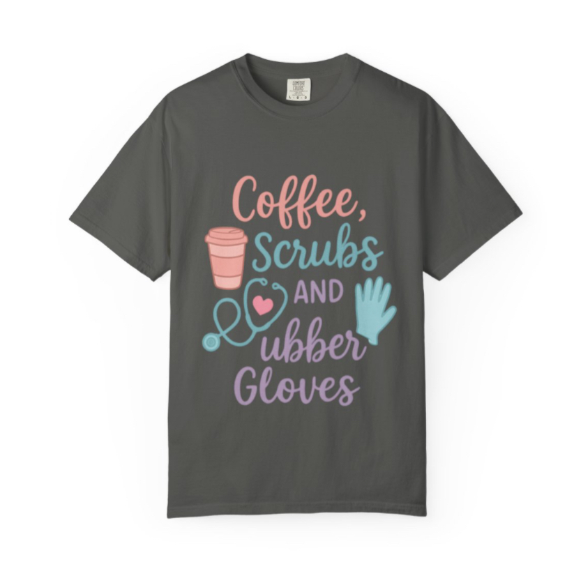 Coffee Scrubs Rubber Gloves T-shirt
