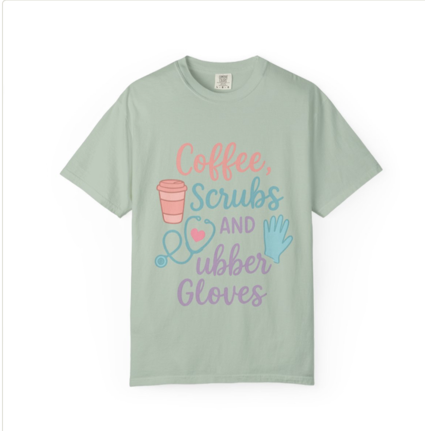 Coffee Scrubs Rubber Gloves T-shirt