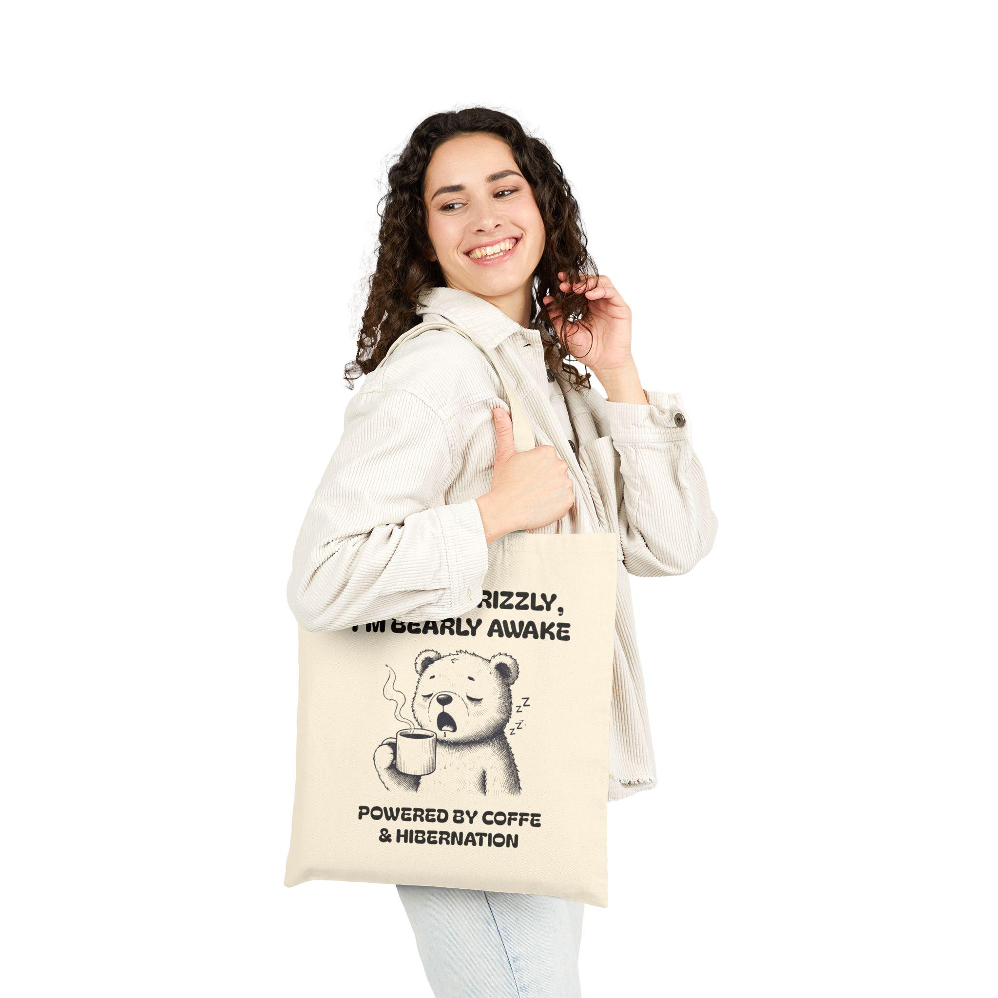 Coffee first, Hibernate Later - Funny tote Bag , Funny Bag, Gift for Coffee Lovers, Gift for Friend , Everyday Cute Tote Bag