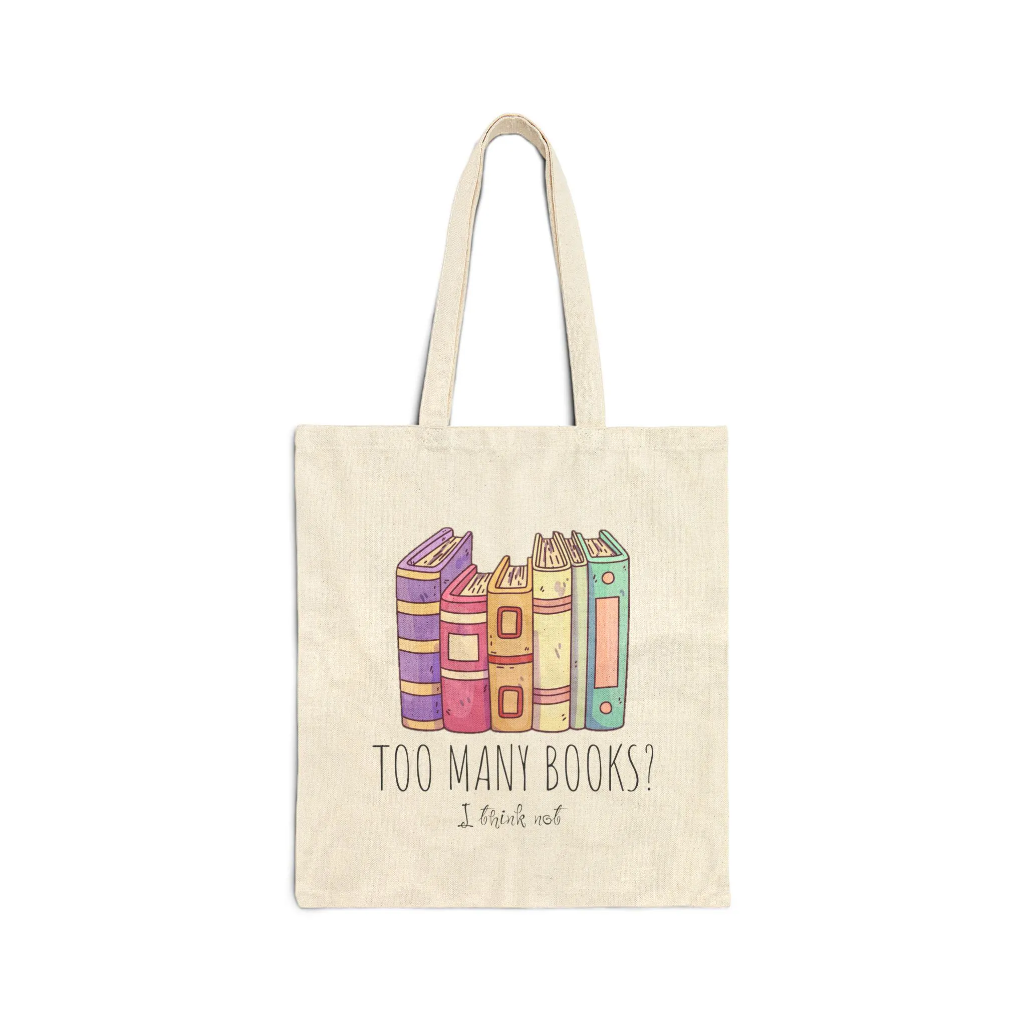 Bookish Gifts Bookworm Shoulder Bag There Is No Such Thing As Too Many Books Tote Bag, Floral Book Bag, Carrying Bag, gift for book lovers