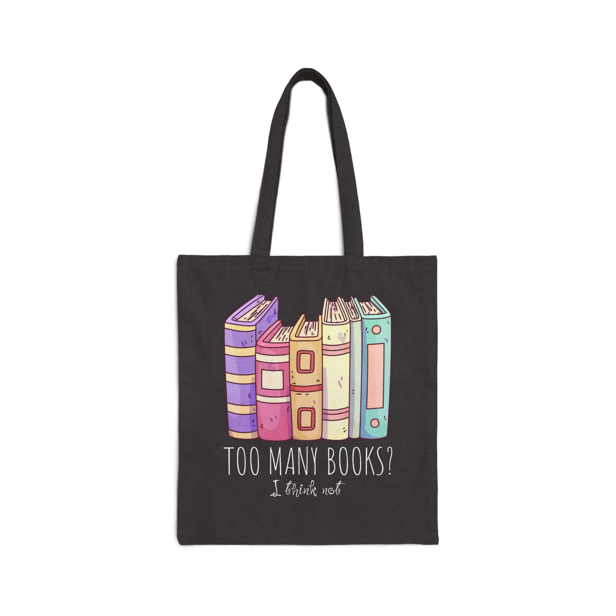 Bookish Gifts Bookworm Shoulder Bag There Is No Such Thing As Too Many Books Tote Bag, Floral Book Bag, Carrying Bag, gift for book lovers