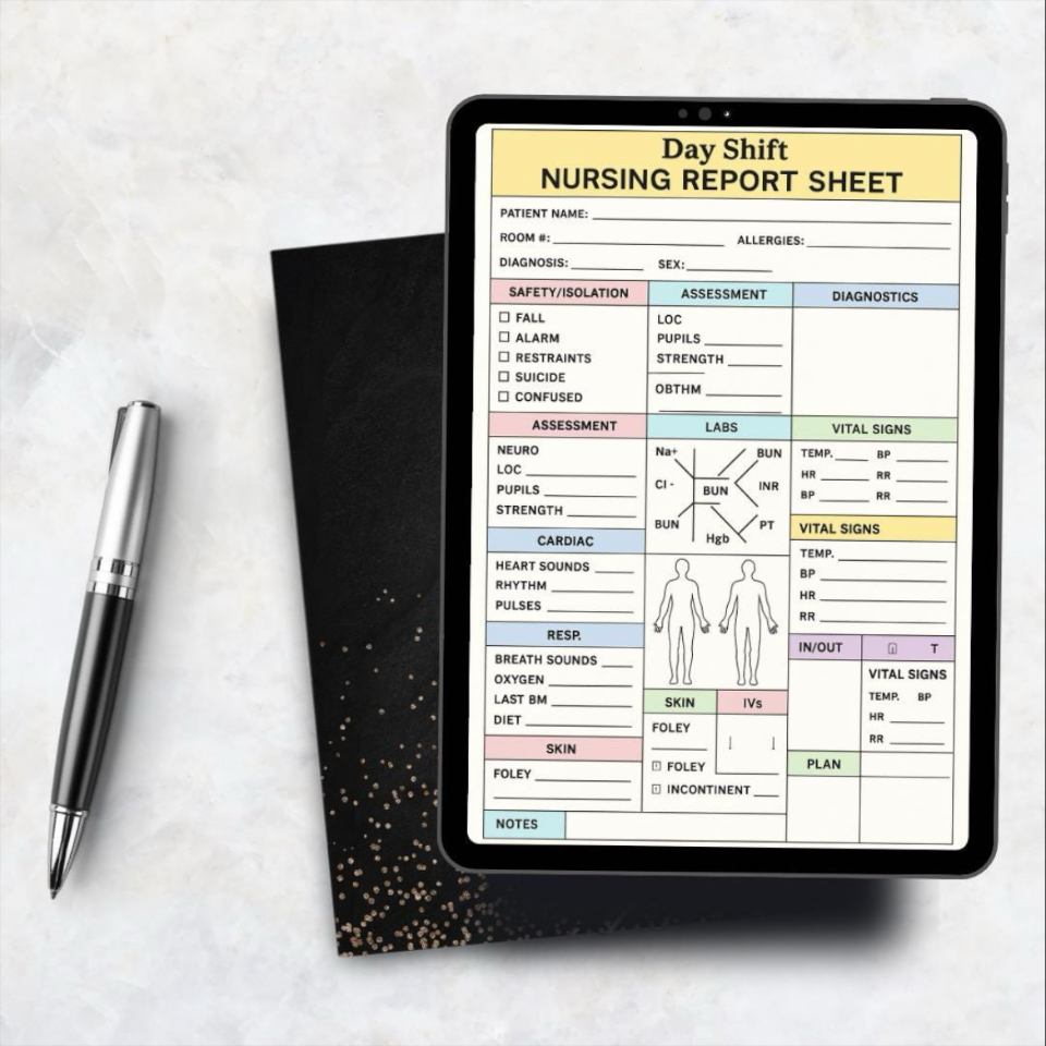 Nurse Report Sheet