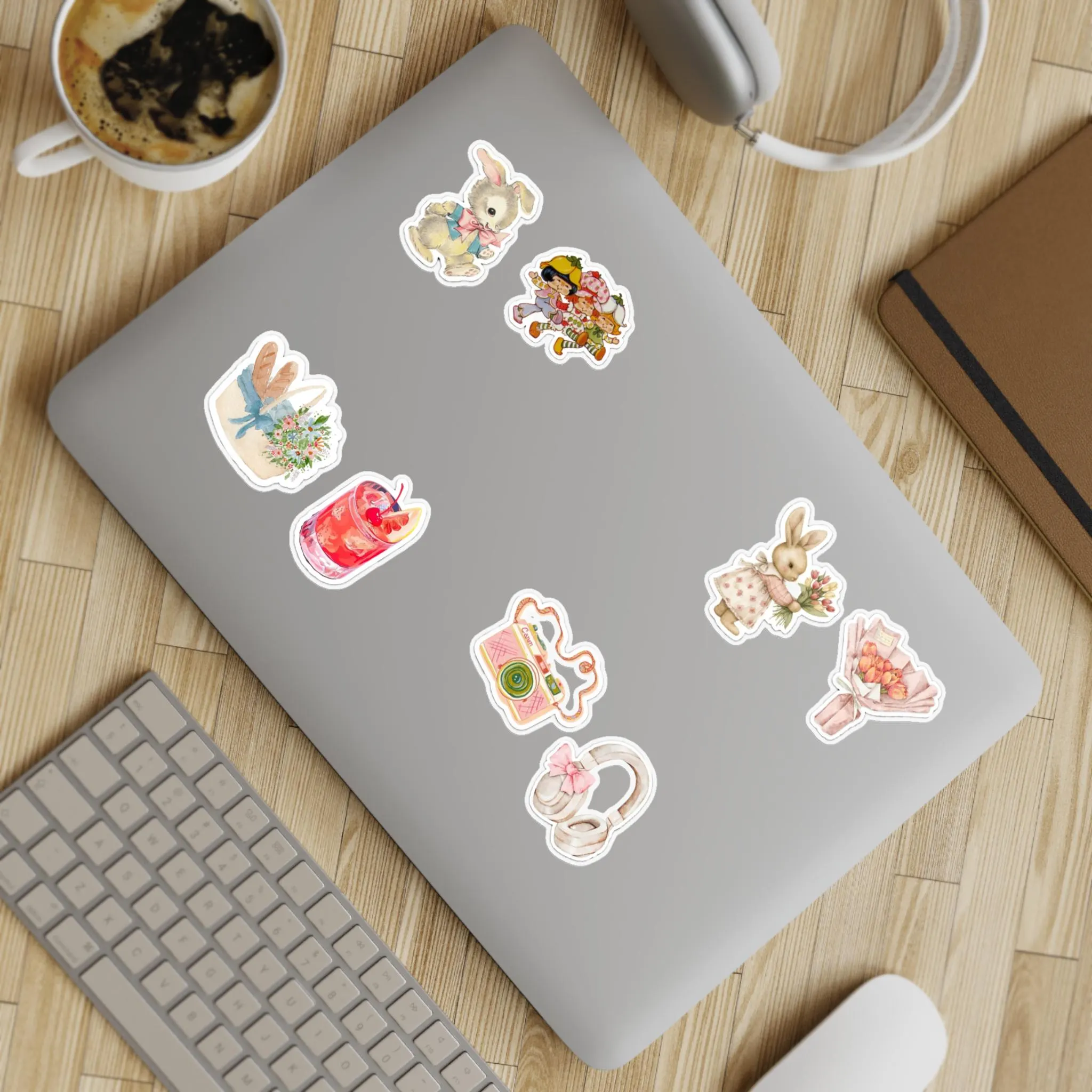 8 Pcs Cute Pinterest Sticker Pack, Waterproof Sticker, Girly Coquette Stickers, Laptop Stickers, Vinyl Stickers, sticker sheet, Sticker book