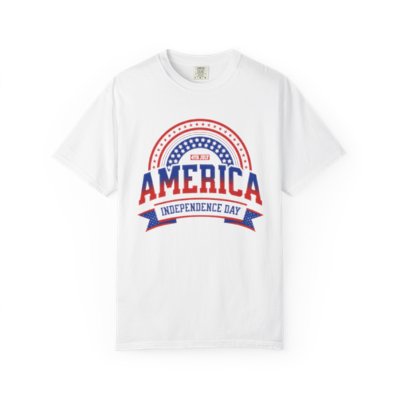 Patriotic Unisex T-shirt for Independence Day Celebrations, Casual Wear, Gift for Veterans, Fourth of July, BBQ