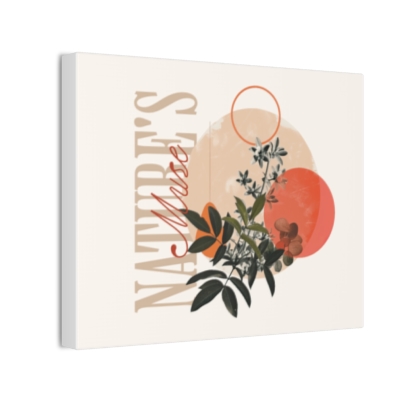 Nature's Muse Canvas Art, Bohemian Home Decor, Floral Wall Art, Gift for Nature Lovers, Botanical Print, Minimalist Interior Accent
