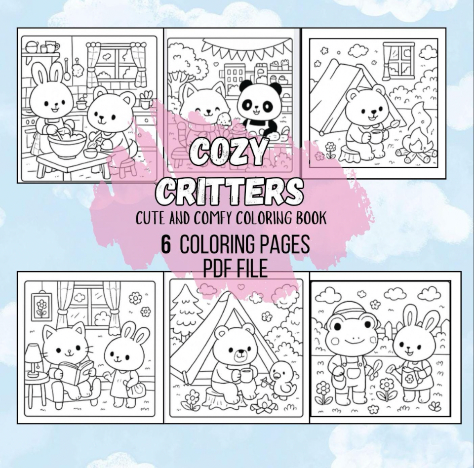 Cozy Critters Coloring Book