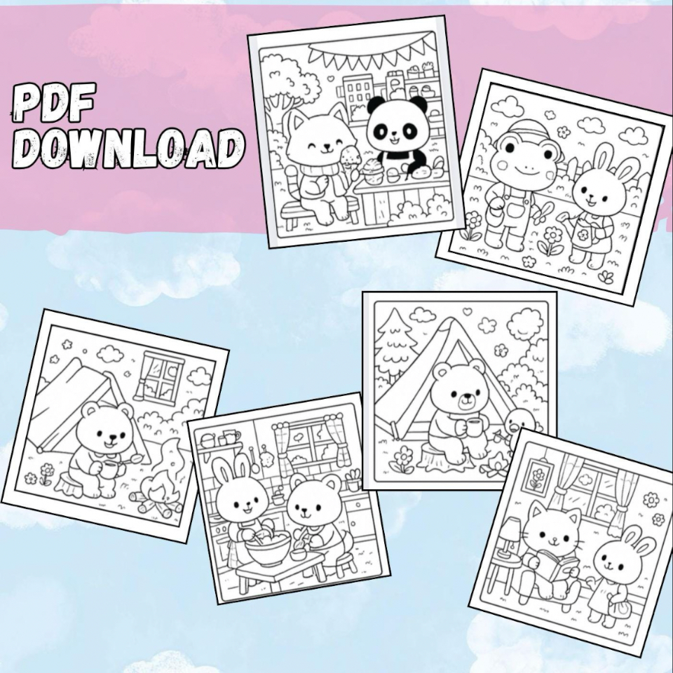 Cozy Critters Coloring Book