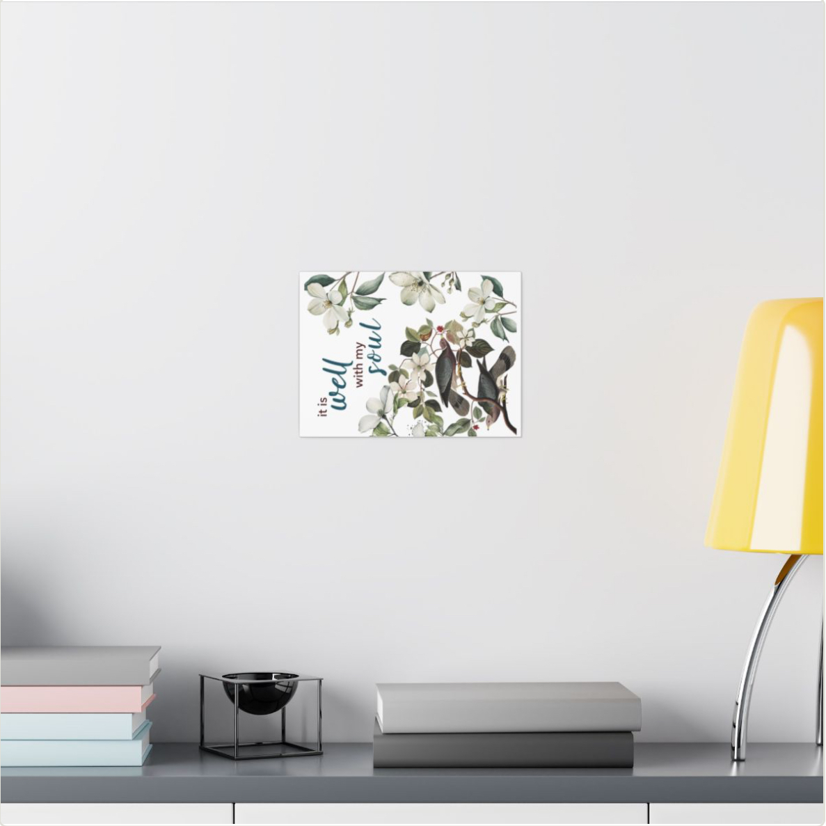 Floral and Bird Inspirational Art Print