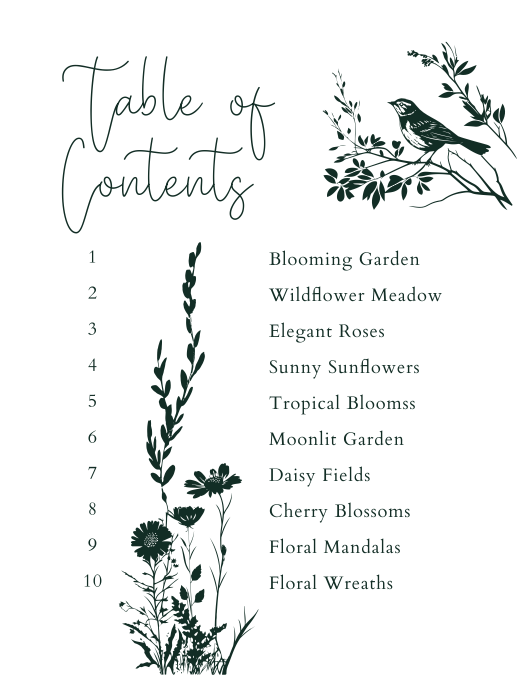 Aesthetic Florals coloring book
