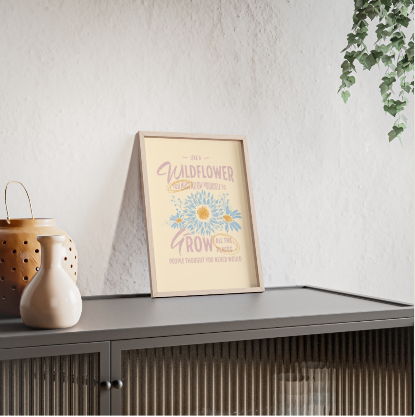 Wildflower Inspirational Wall Art, Digital download 