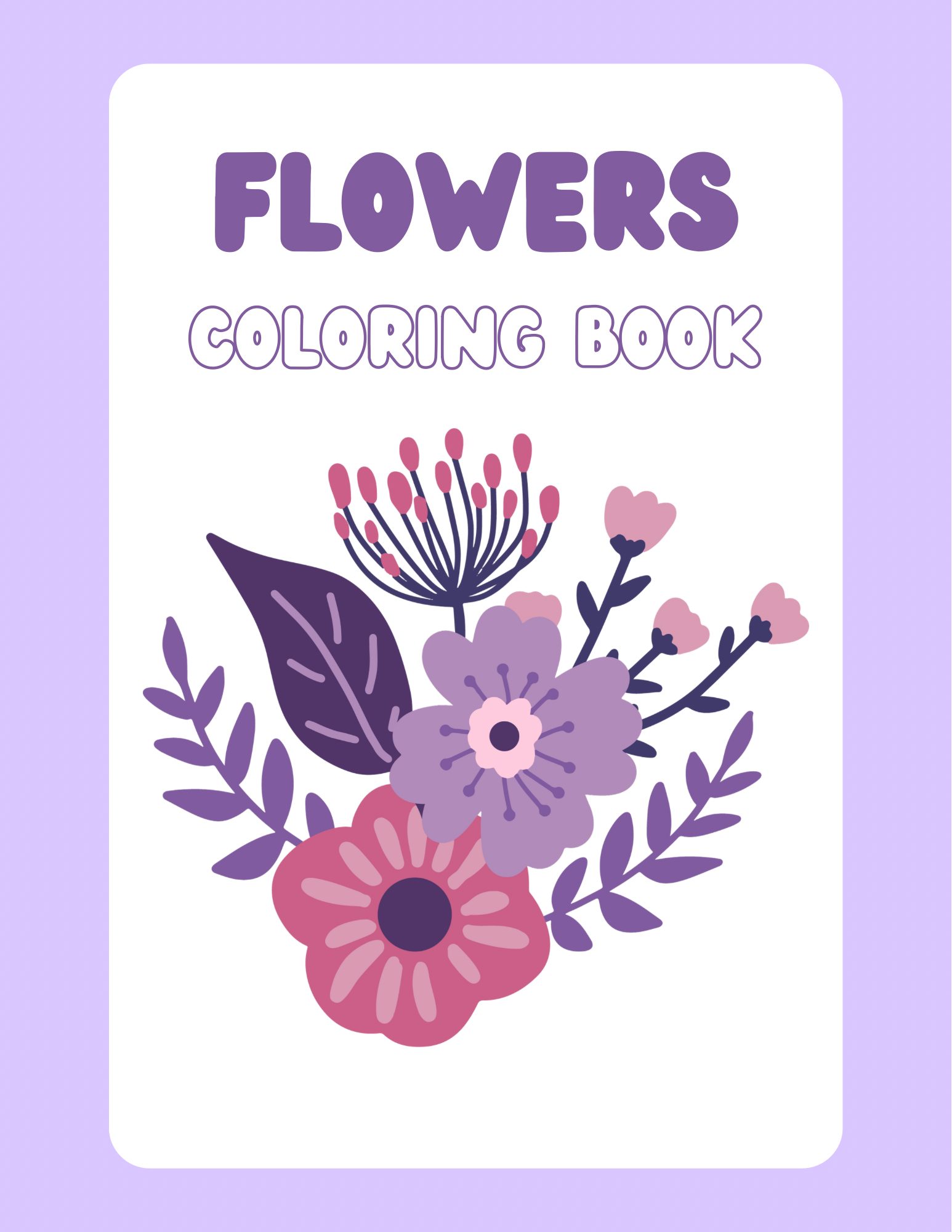 Flowers Coloring Pages, 10 pages , Printables 